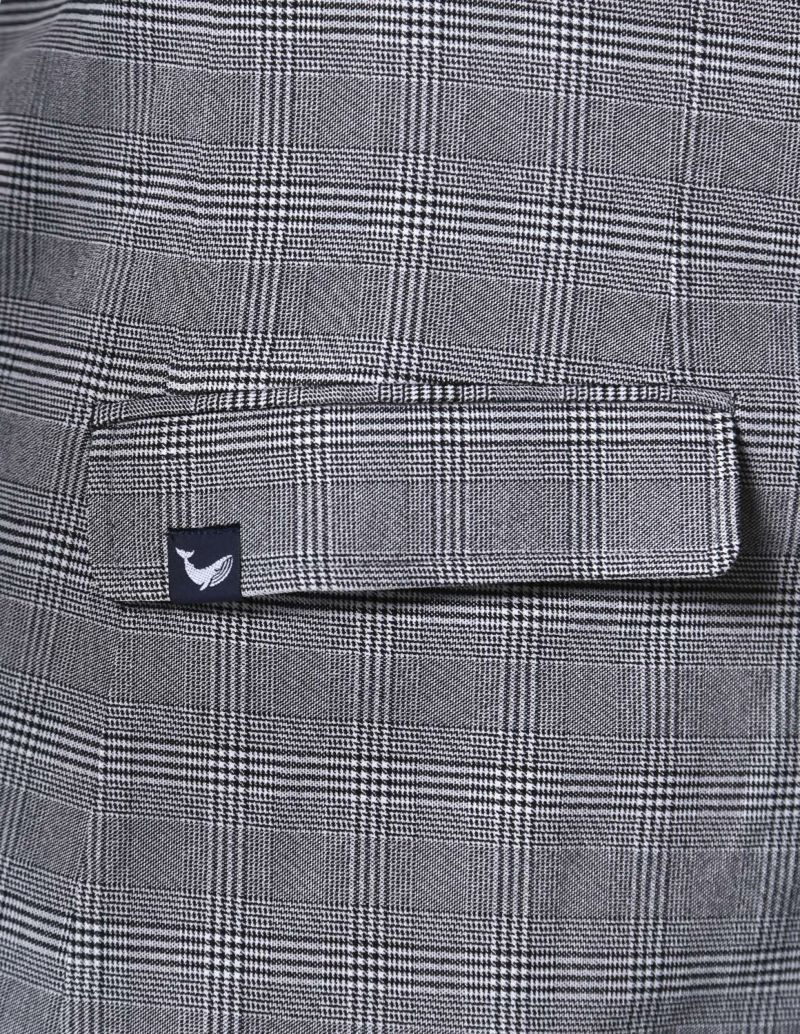 大きいサイズメンズ】感鯨グレンチェック千鳥セットアップ上下セット