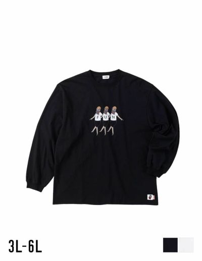 【大きいサイズ メンズ】FUN for modemdesign (ファン フォー モデムデザイン) 袖口リブ 7oz buddy-buddy ojisan 長袖Tシャツ カットソー 3L/4L/5L/6L/