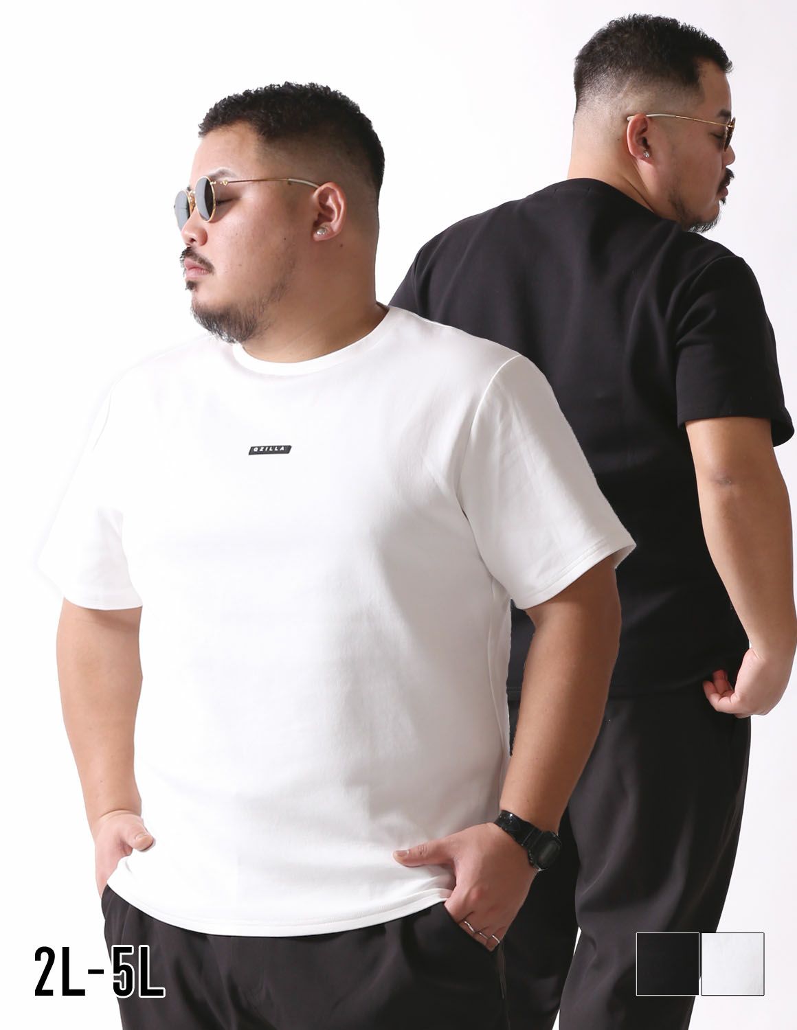 大きいサイズ メンズ】感鯨Tシャツ2.0 QZILLAタグ 鯨ワンポイント刺繍